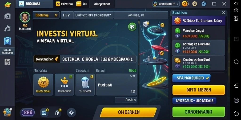 Screenshot menunjukkan antarmuka permainan yang atraktif.
