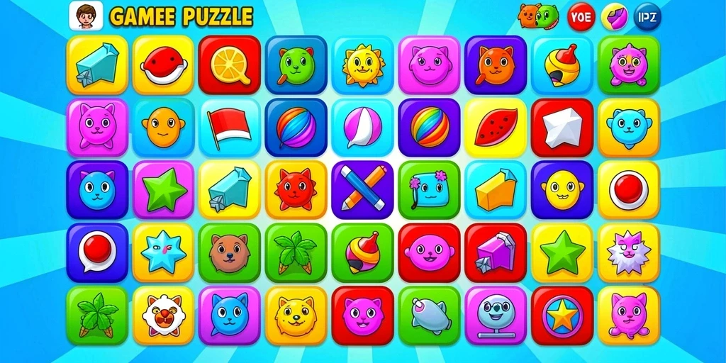 Tampilan awal game yang menarik dan penuh warna.