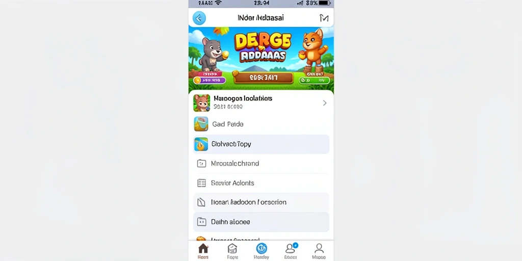 Screenshot pertama menampilkan antarmuka permainan yang menarik.
