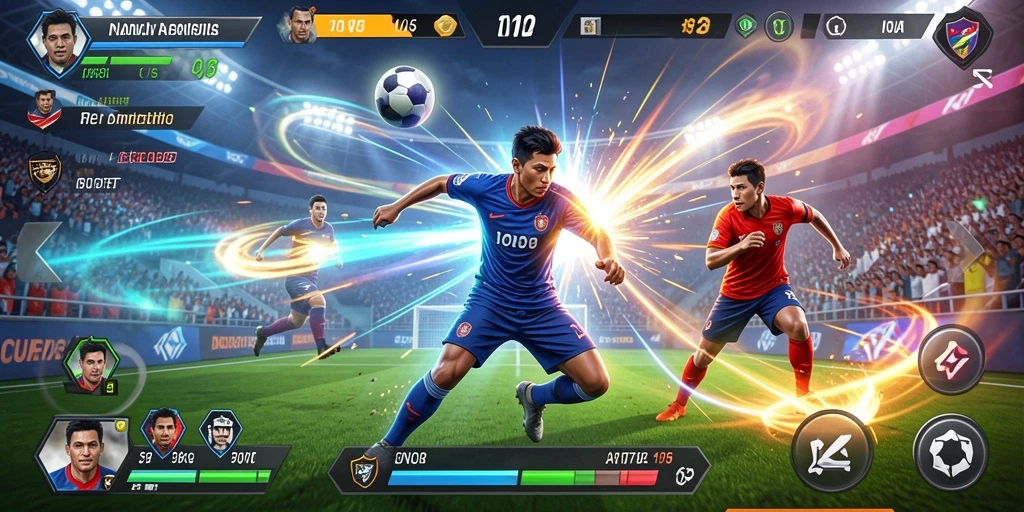 Screenshot menunjukkan gameplay yang dinamis dan penuh aksi.